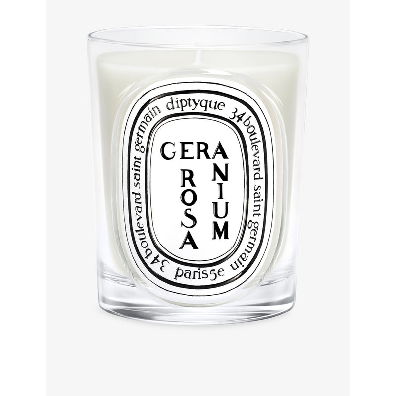 Diptyque scented candle Geranium Rosa 190g, UK version