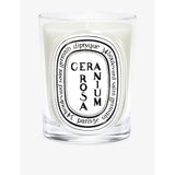 Diptyque scented candle Geranium Rosa 190g, UK version