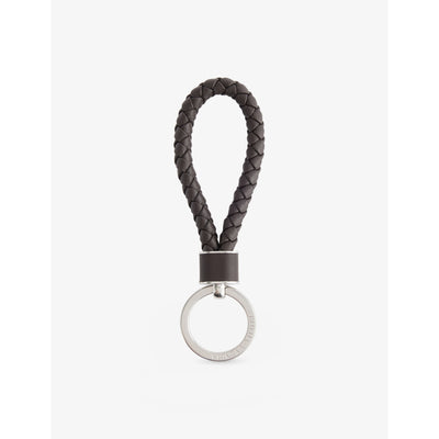 selfridges Bottega Veneta Intrecciato Leather Keyring- Buy online at McGrocer