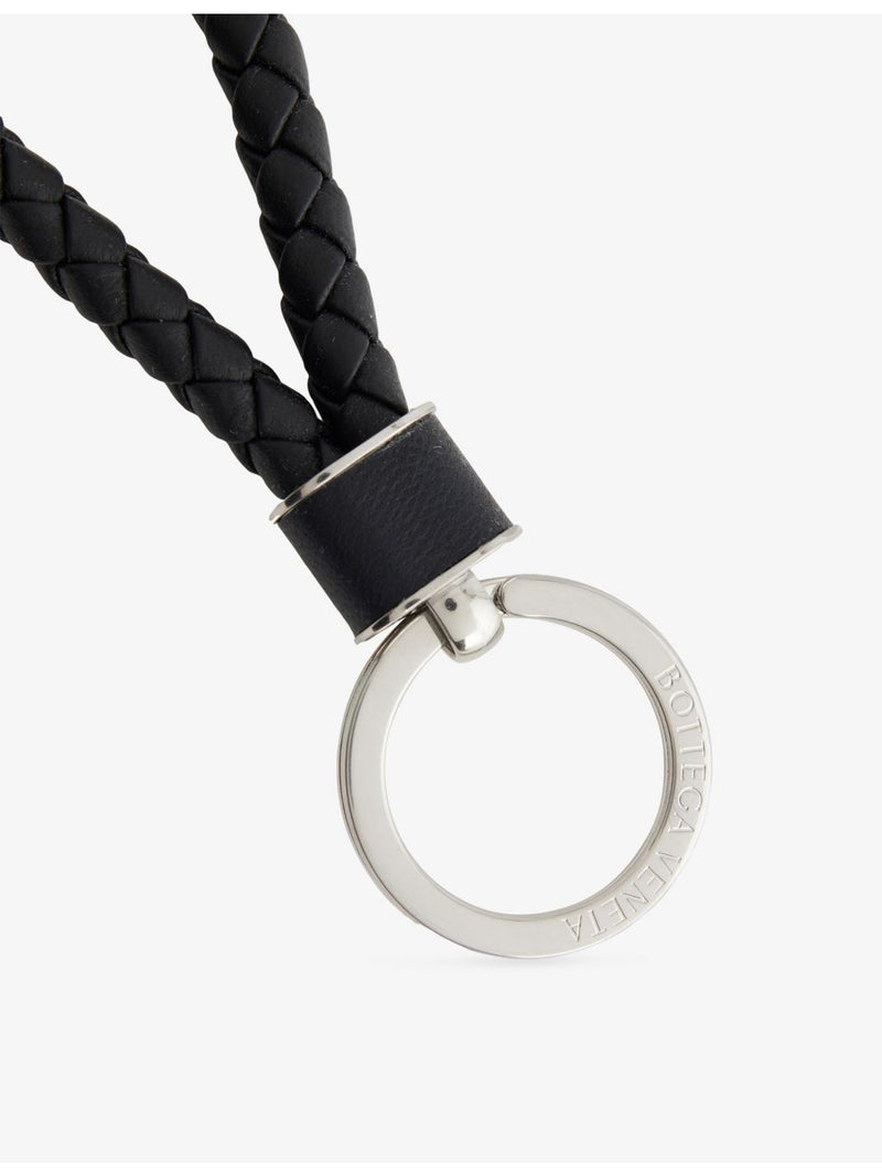 Bottega Veneta Intreccio leather key ring 13cm (British brand)