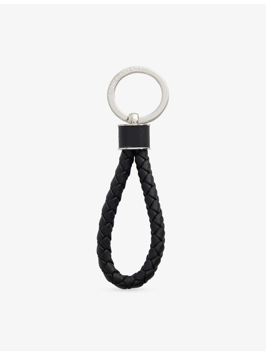Bottega Veneta Intreccio leather key ring 13cm (British brand)