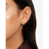Bottega Veneta 18ct gold-plated sterling silver knot stud earrings - British product