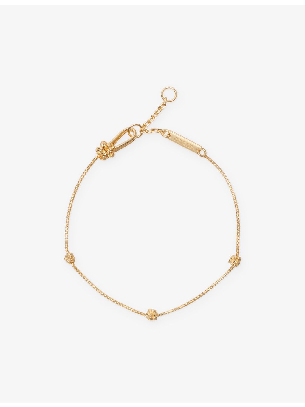 Bottega Veneta Knot bracelet 18ct gold-plated sterling silver, UK version
