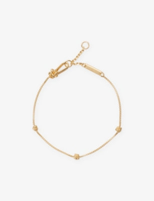 Bottega Veneta Knot 18ct Gold-Plated Sterling Silver Bracelet 16-18cm