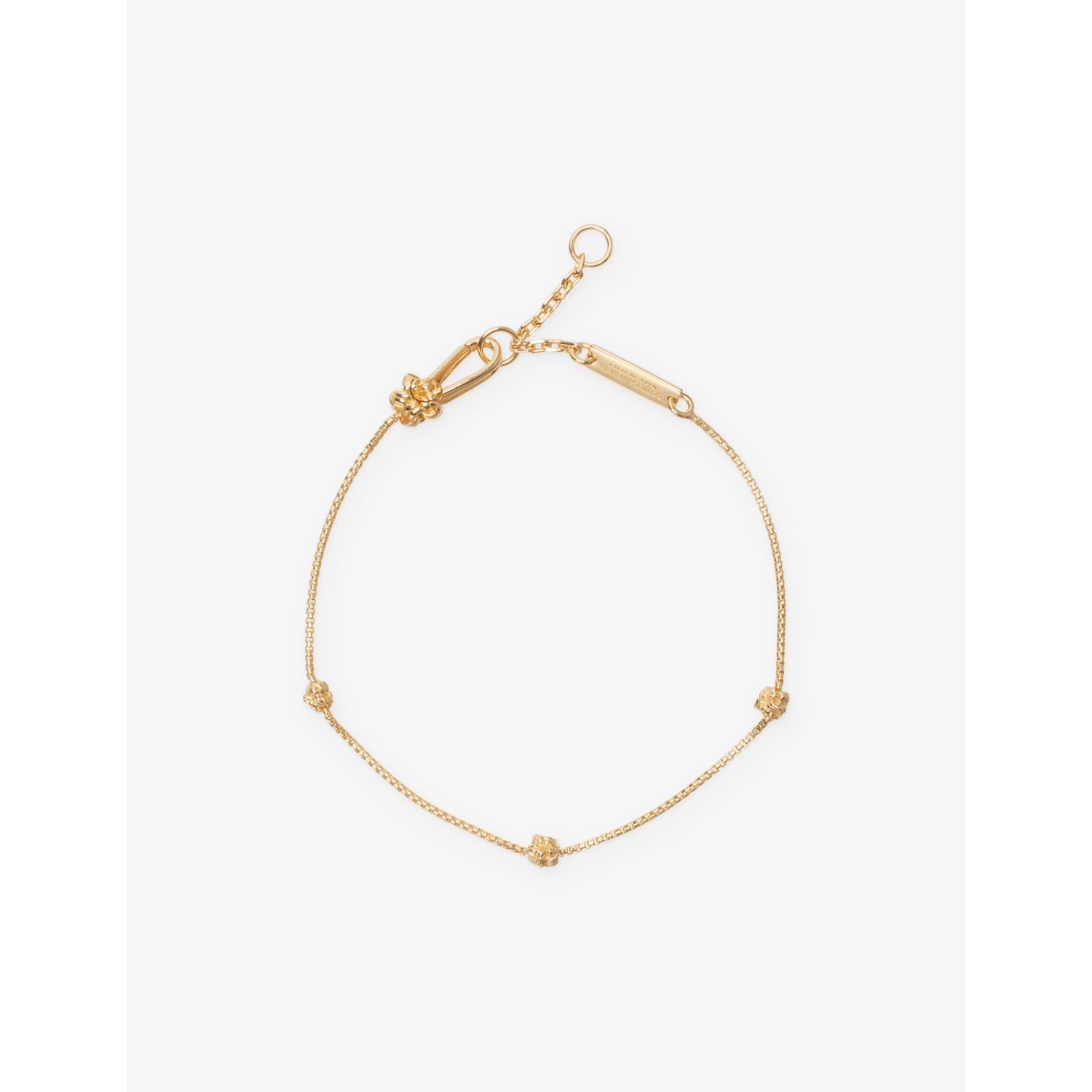 Knot 18ct Gold-Plated Sterling Silver Bracelet - S