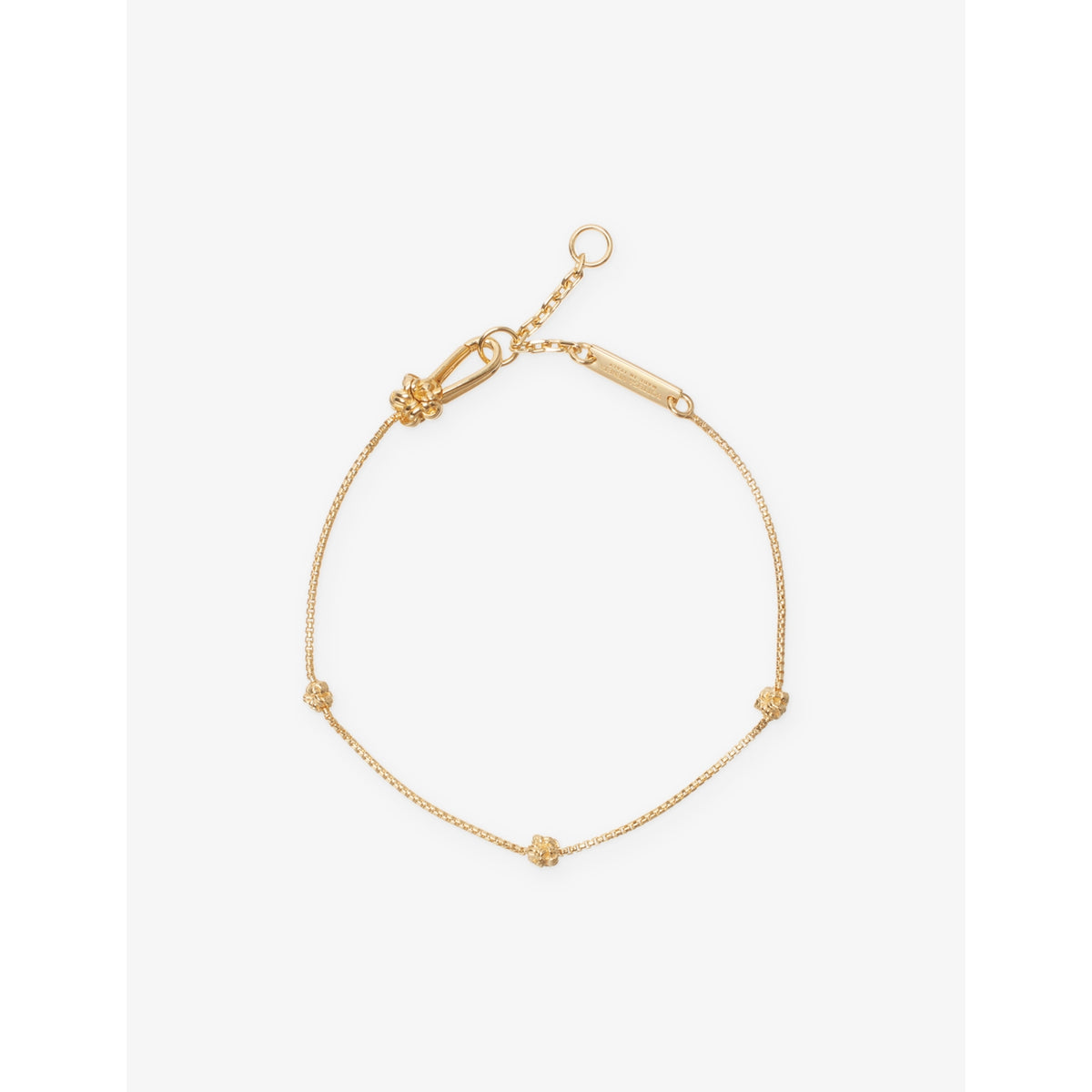 Knot 18ct Gold-Plated Sterling Silver Bracelet - S