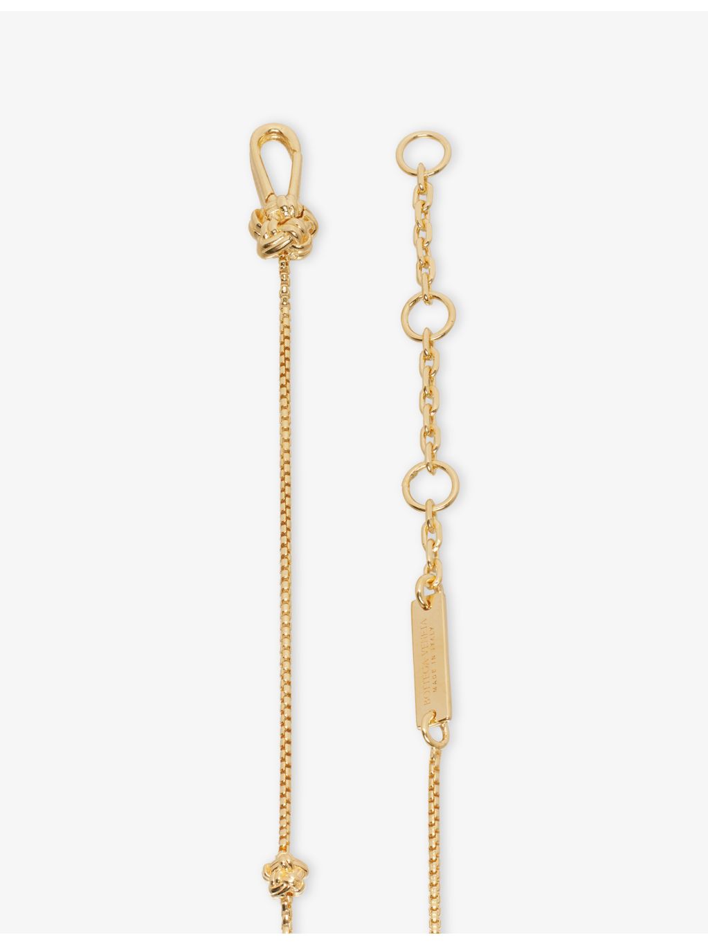 Bottega Veneta knot necklace 18ct gold-plated sterling silver (British brand)