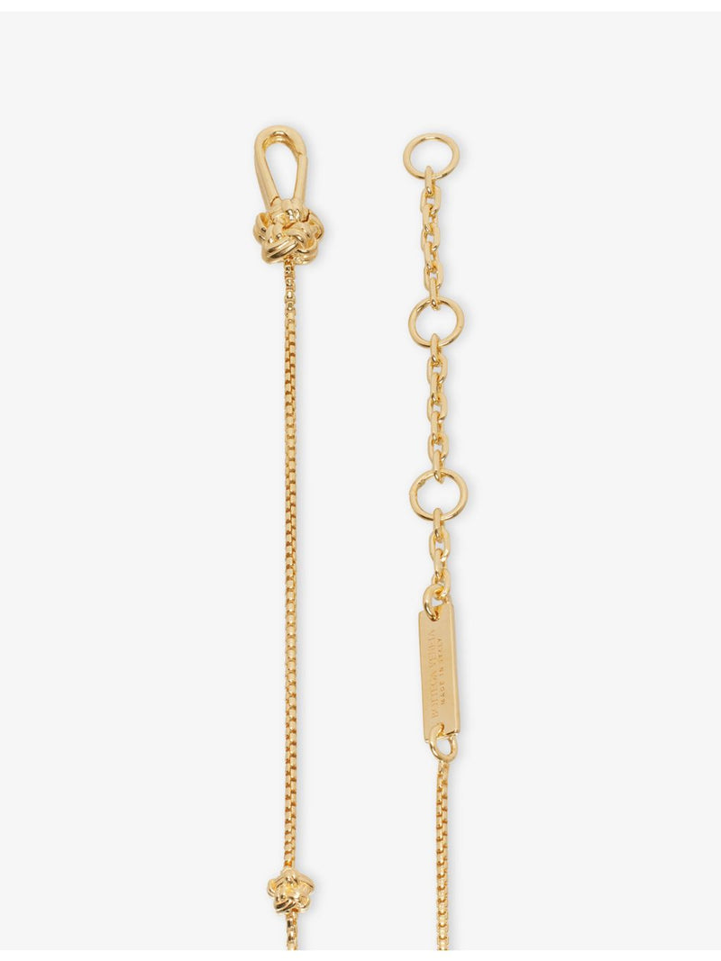 Bottega Veneta knot necklace 18ct gold-plated sterling silver (British brand)