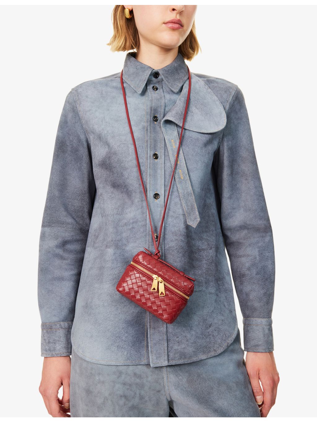 Bottega Veneta intrecciato leather cross-body bag 23cm, UK version