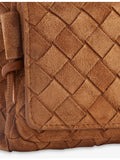 Bottega Veneta Notturno Intrecciato suede shoulder bag, imported from the UK