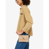 Bottega Veneta lamb leather wallet-on-chain with gold hardware, imported from the UK