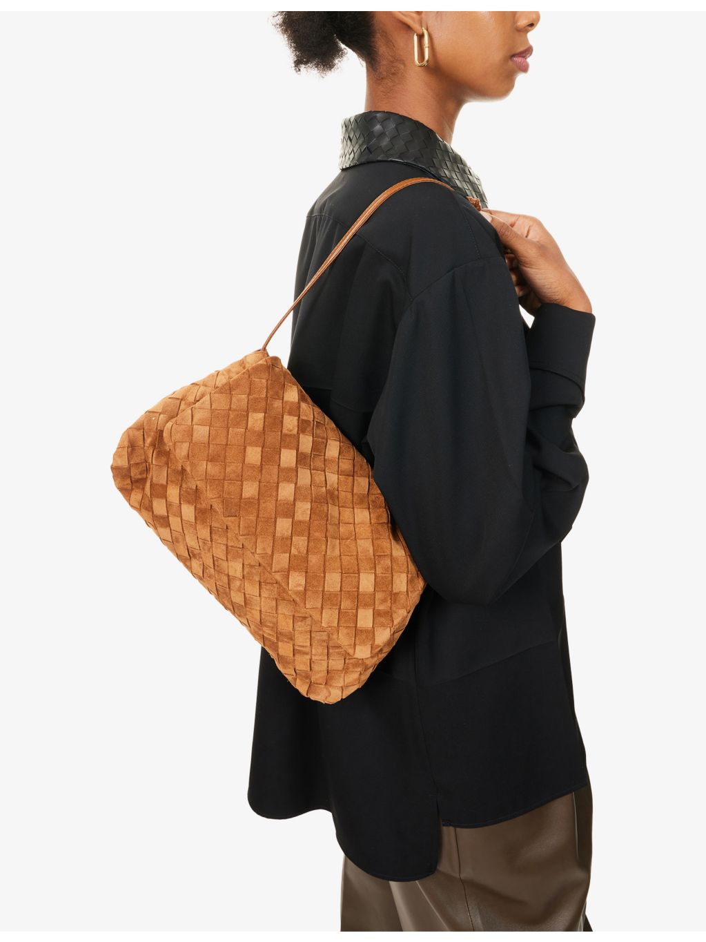 Bottega Veneta intrecciato leather shoulder bag 32cm, UK version