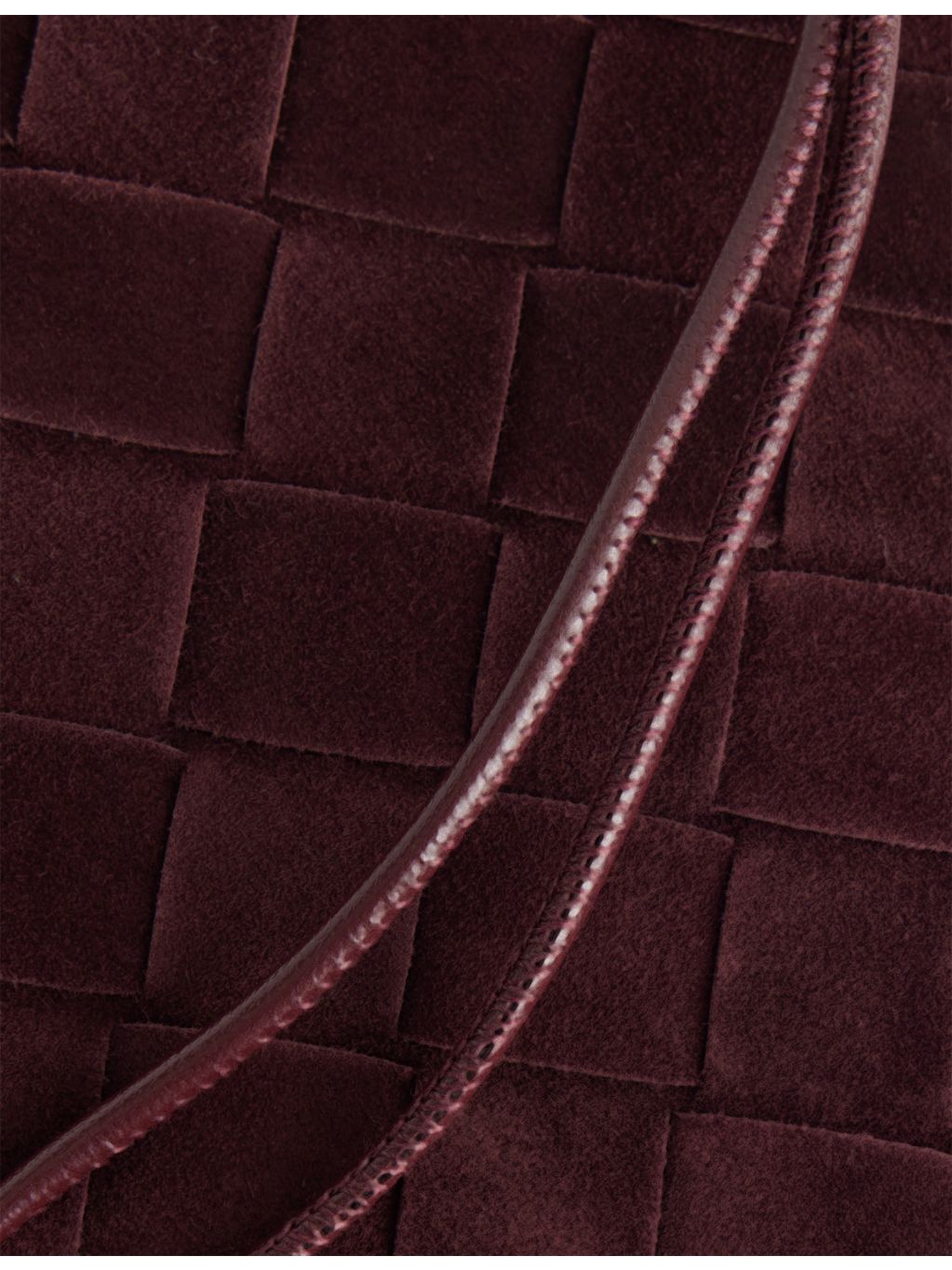 Bottega Veneta suede clutch bag with Intrecciato weave (British brand)