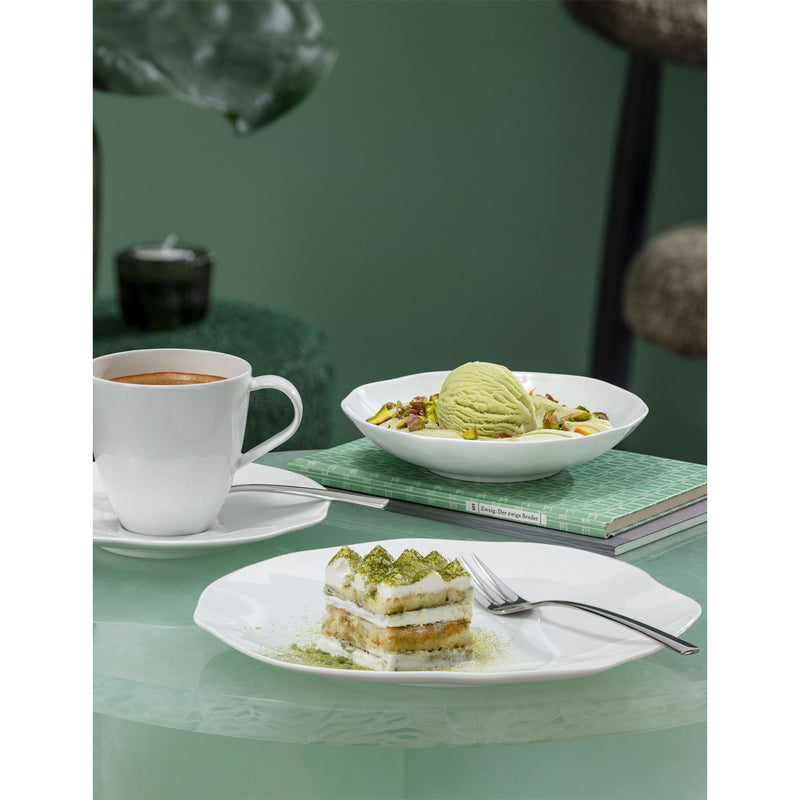 Villeroy & Boch Pura bone-porcelain dessert plate 22.5cm - British product