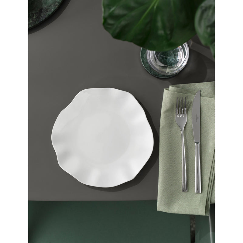 Villeroy & Boch Pura bone-porcelain dessert plate 22.5cm - British product