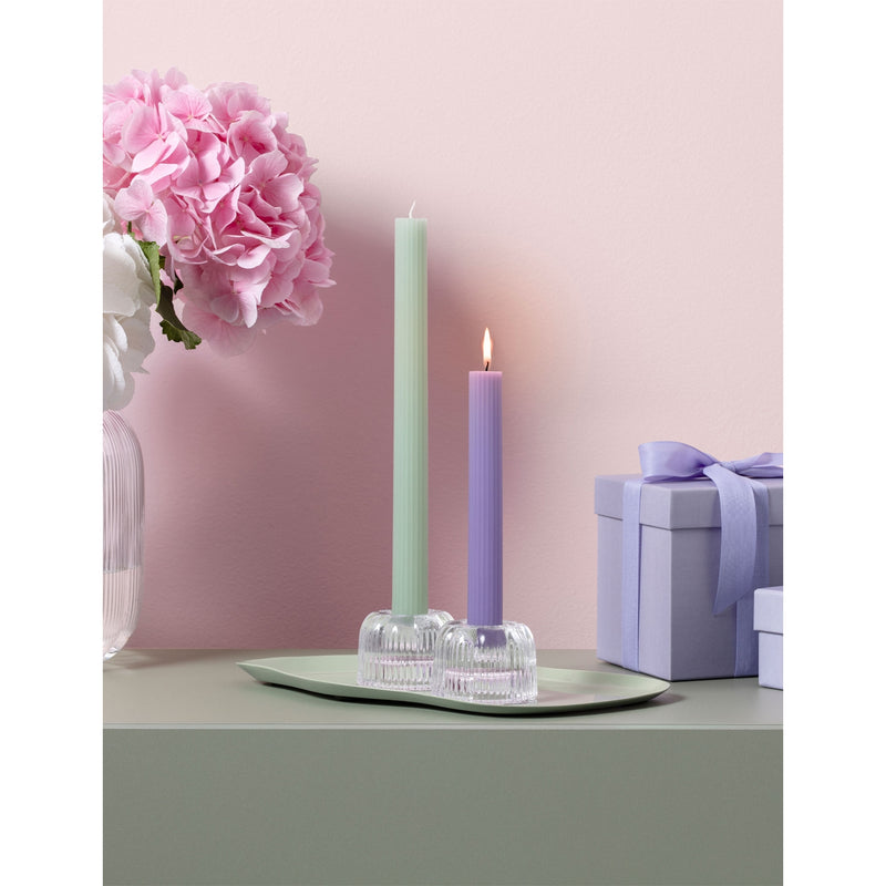 Villeroy & Boch Fleur taper candle pair 25cm, imported from the UK