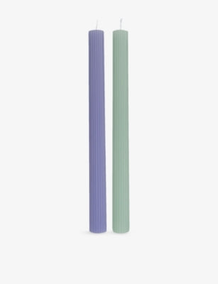 Villeroy & Boch Fleur taper candle pair 25cm, imported from the UK