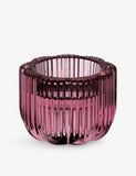 Villeroy & Boch Fleur Cassis 2-in-1 glass candle holder 60x45mm - British product