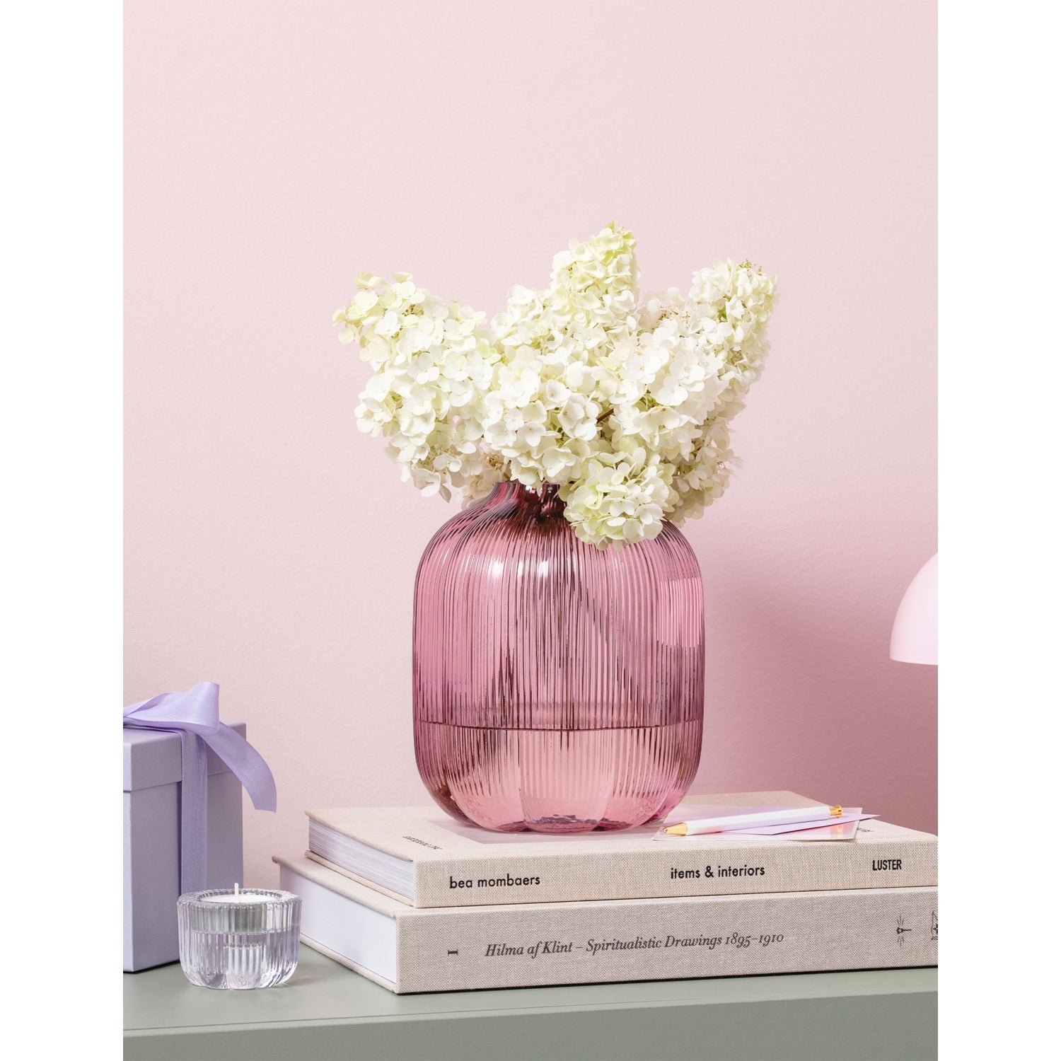 Villeroy & Boch Fleur Cassis glass vase 19cm - British product