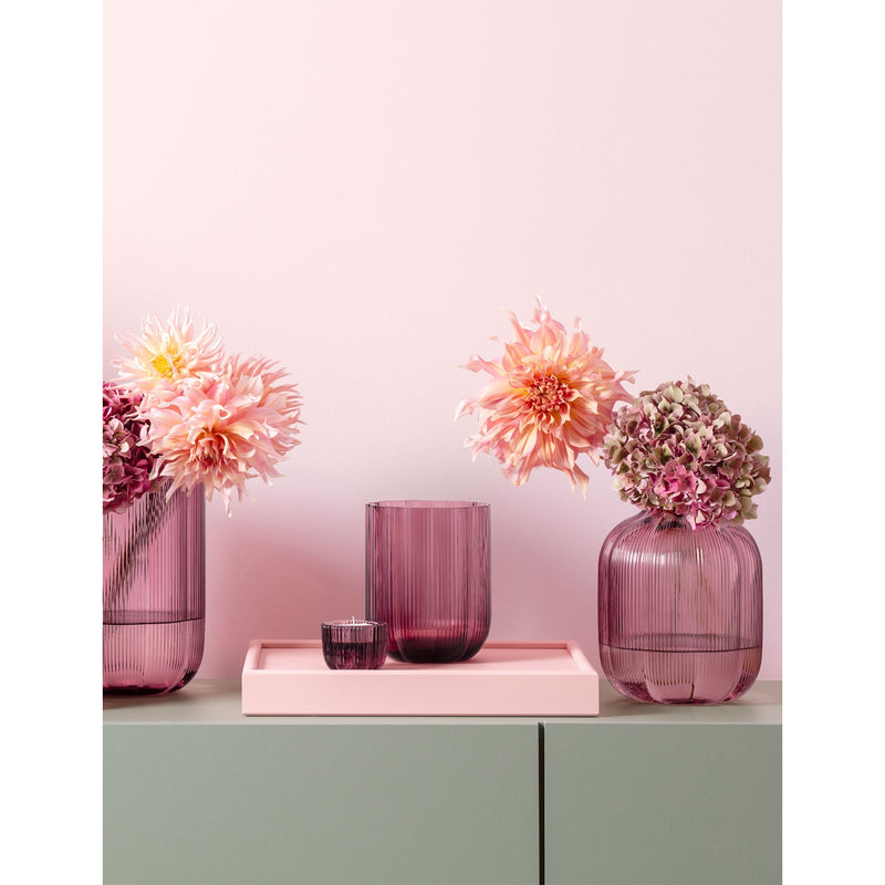 Villeroy & Boch Fleur Cassis glass vase 19cm - British product
