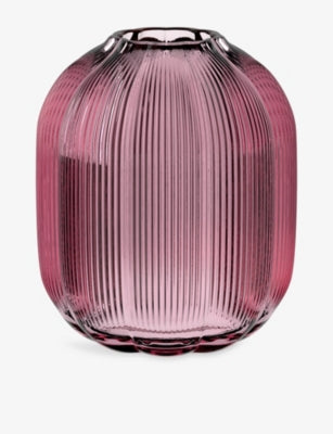 Villeroy & Boch Fleur Cassis glass vase 19cm - British product