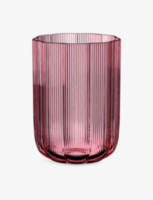 Villeroy & Boch Fleur Cassis pink glass vase 22.5cm, UK version