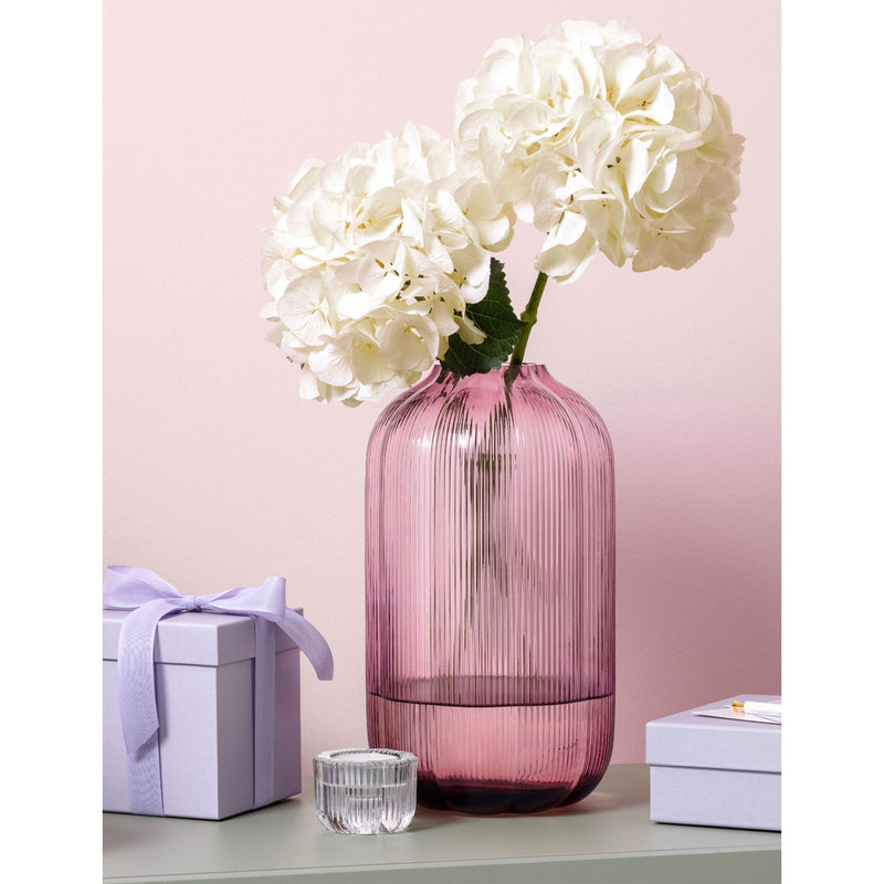 Villeroy & Boch Fleur Cassis glass vase 28cm - British product