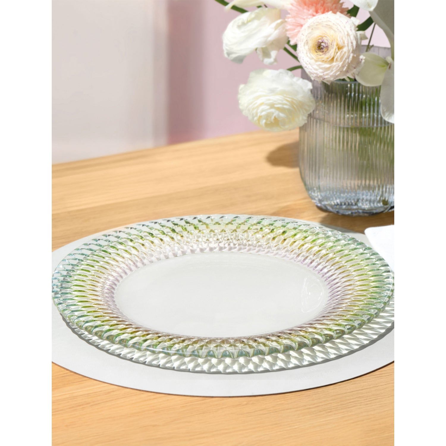 Villeroy & Boch Boston crystal-glass serving plate 32cm, imported from the UK
