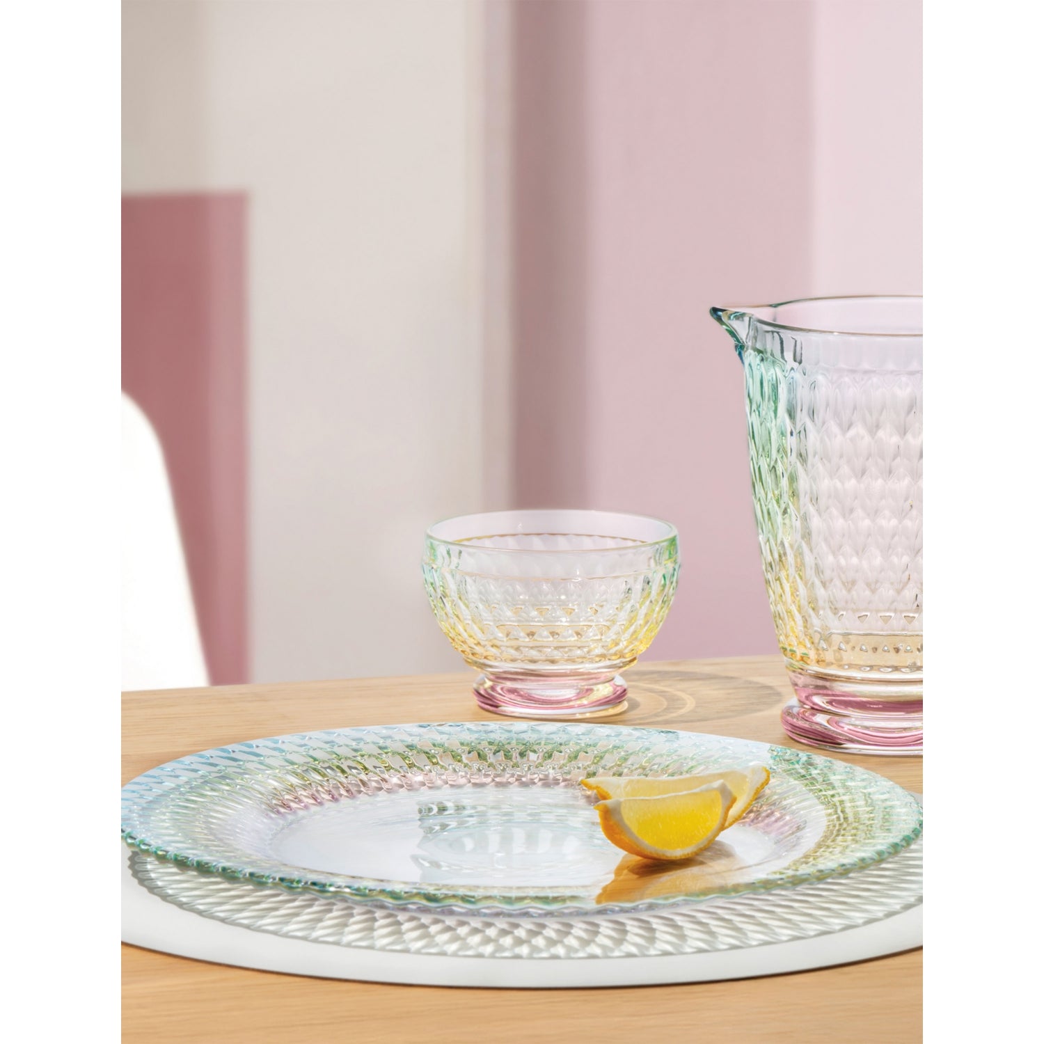 Villeroy & Boch Boston crystal-glass serving plate 32cm, imported from the UK