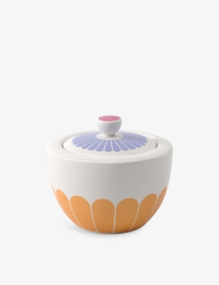 Villeroy & Boch Fleur porcelain sugar bowl 9cm, imported from the UK