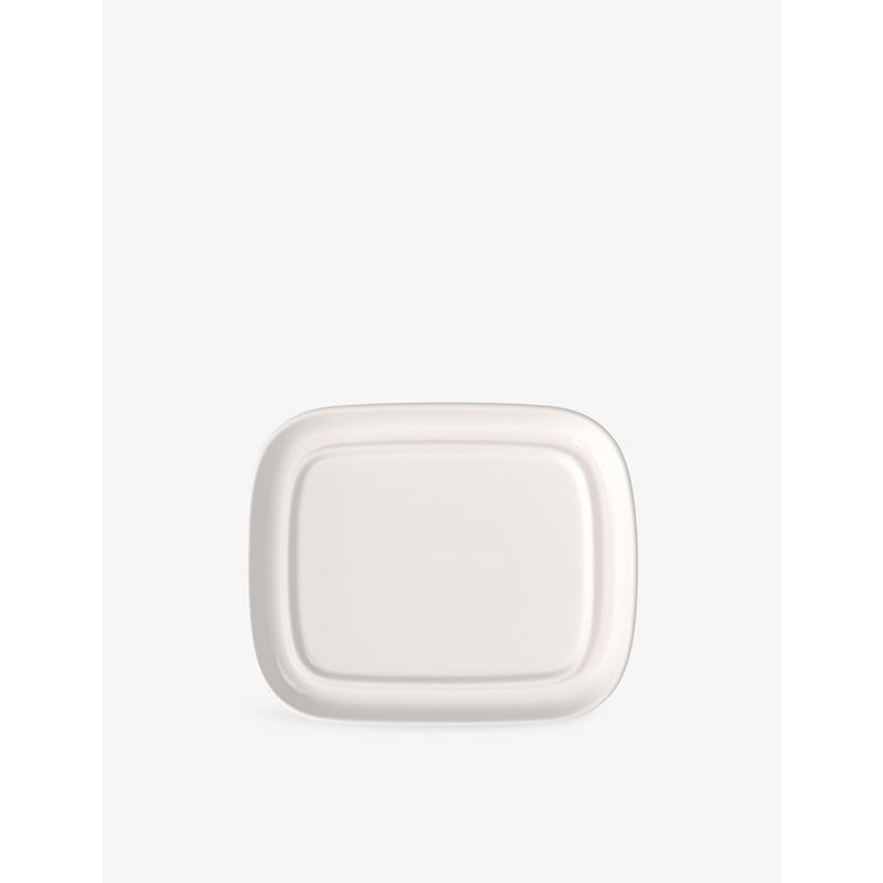 Villeroy & Boch Fleur porcelain butter dish 14.8cm, imported from the UK