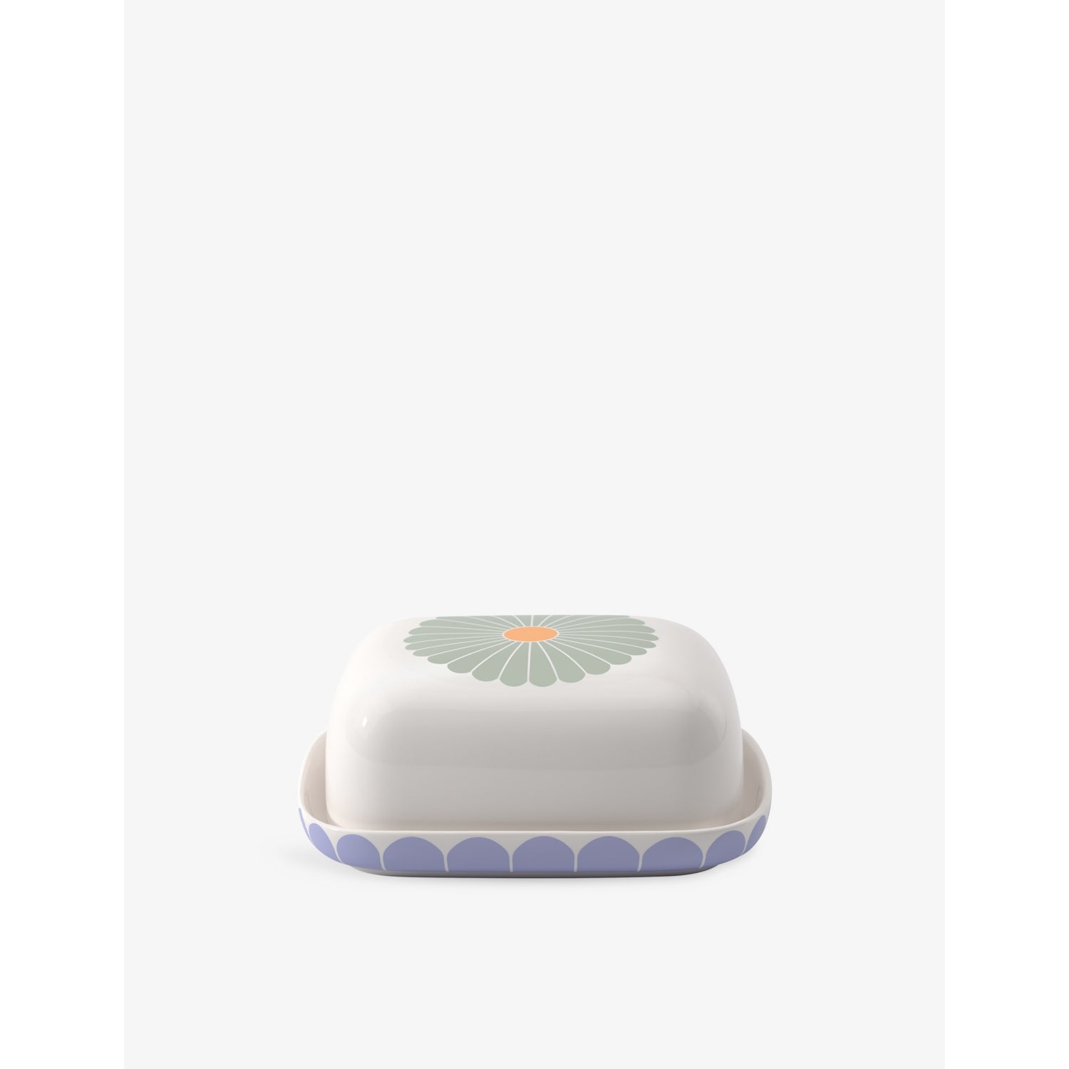 Villeroy & Boch Fleur porcelain butter dish 14.8cm, imported from the UK