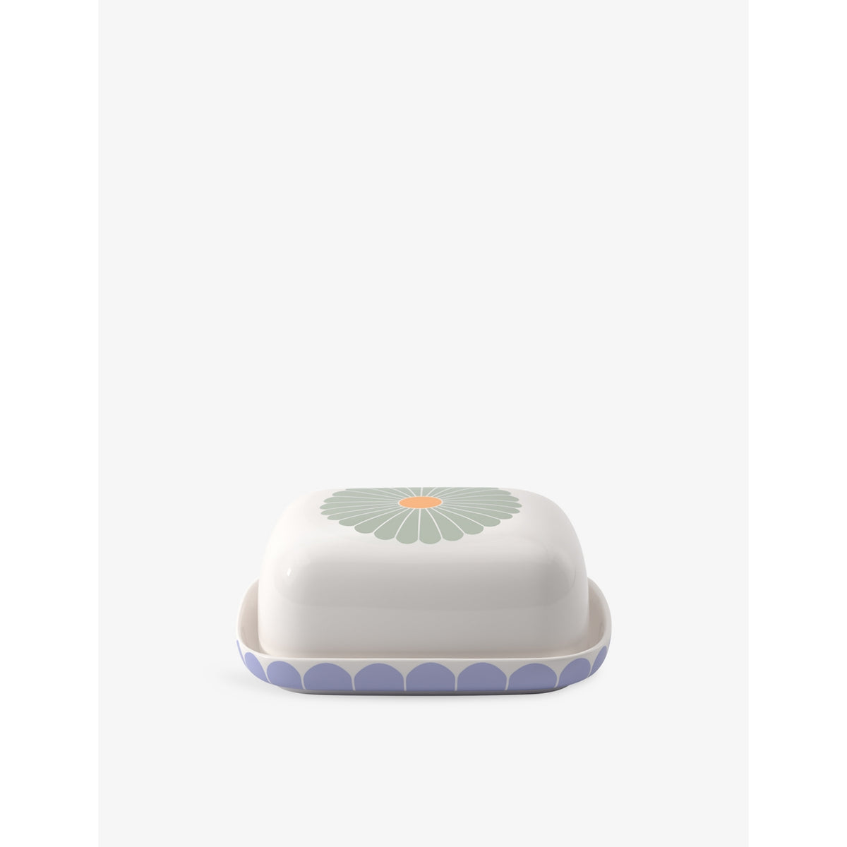 Villeroy & Boch Fleur porcelain butter dish 14.8cm, imported from the UK