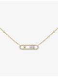 Messika Baby Move pavé diamond necklace, 18ct yellow gold 0.33ct (British brand)