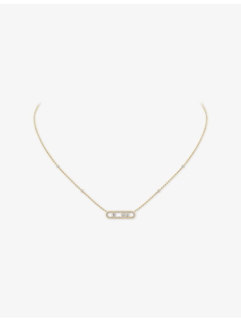 Messika Baby Move pavé diamond necklace, 18ct yellow gold 0.33ct (British brand)