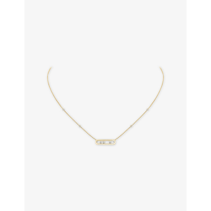 Messika Move Classique Baby Move 18ct Gold And 0.14ct Diamond  Necklace