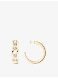 Messika 18ct gold and diamond hoop earrings 15mm - British product