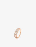 Messika Move Classique Baby Move Pave 18ct Gold and 0.23ct Diamond Ring
