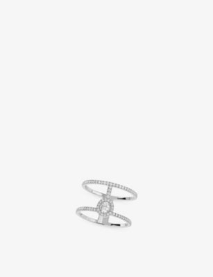 Messika Glam Azone 2 Row Pavé 18ct White Gold 0.4ct Diamond Ring