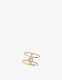 Messika 2 row pavé diamond ring 18ct white gold 0.4ct (British brand)