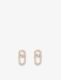 Messika Move Uno gold diamond stud earrings, imported from the UK