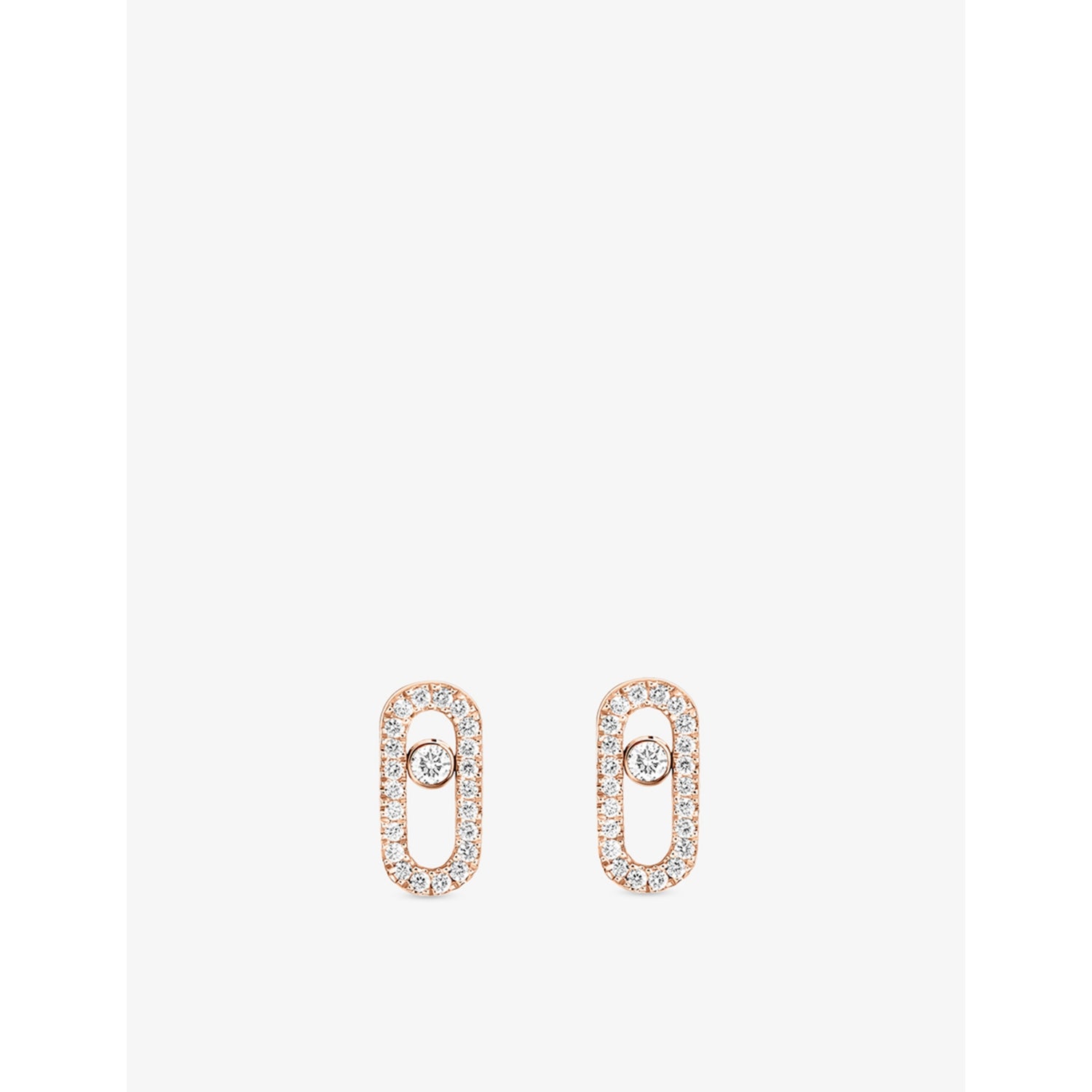 Messika Move Uno gold diamond stud earrings, imported from the UK
