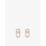 Messika Move Uno gold diamond stud earrings, imported from the UK
