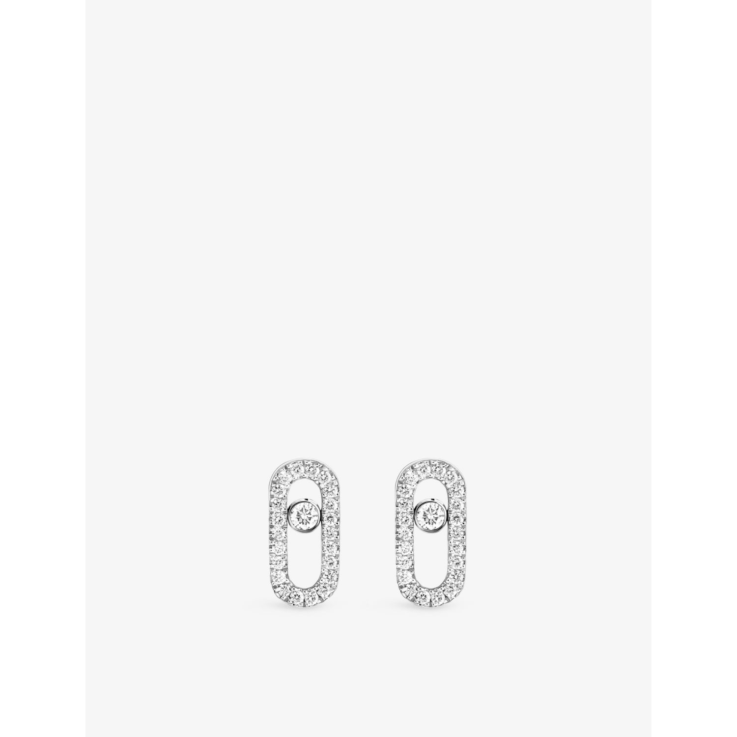 Messika Move Uno 18ct Gold And 0.16ct Diamond Stud Earrings