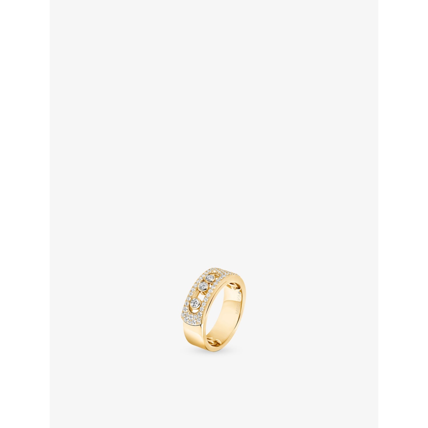 Move Noa Pavé 18ct Gold And 0.46ct Diamond Ring - WHITE - K
