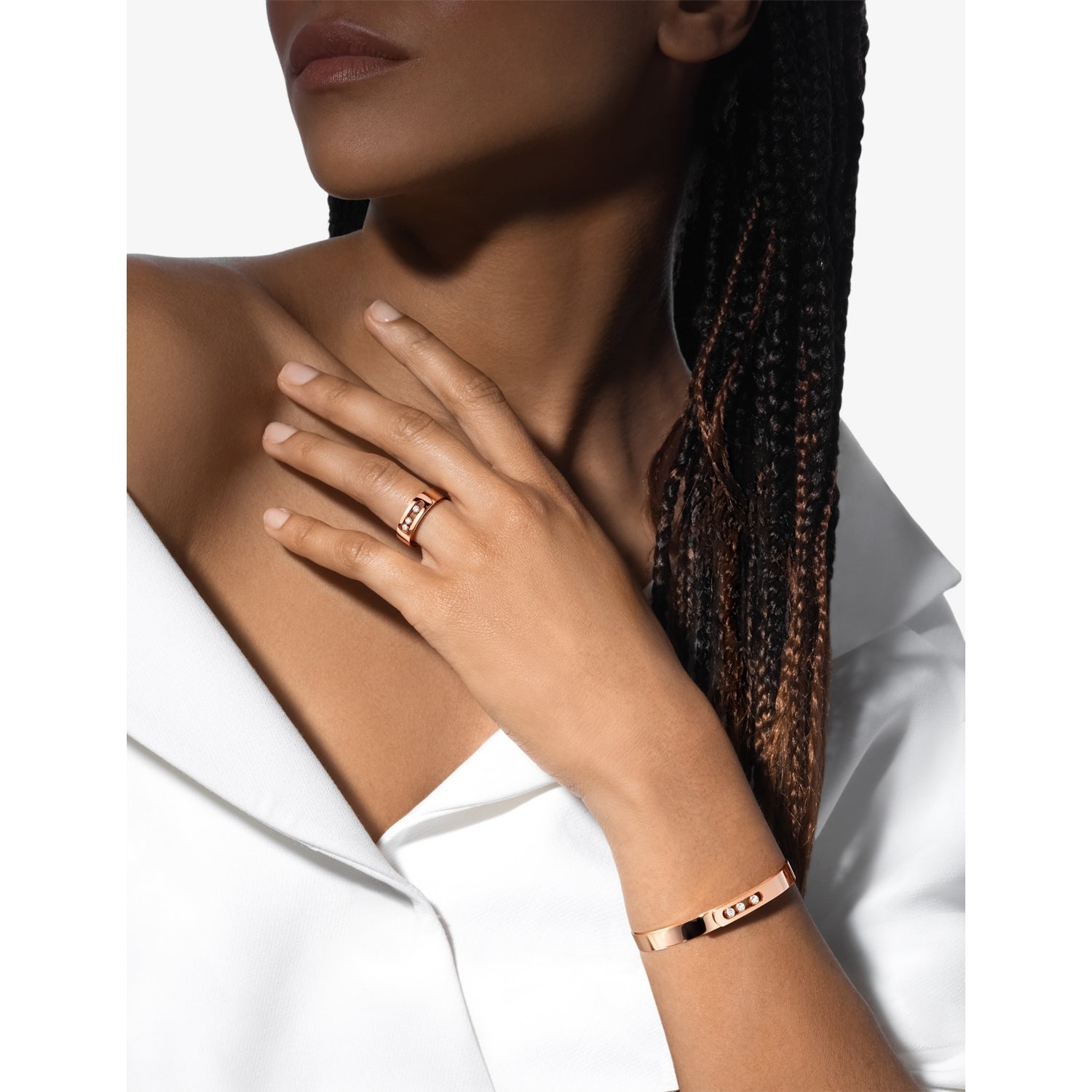 Messika bangle bracelet Move Noa 18ct gold 0.15ct diamond (British brand)