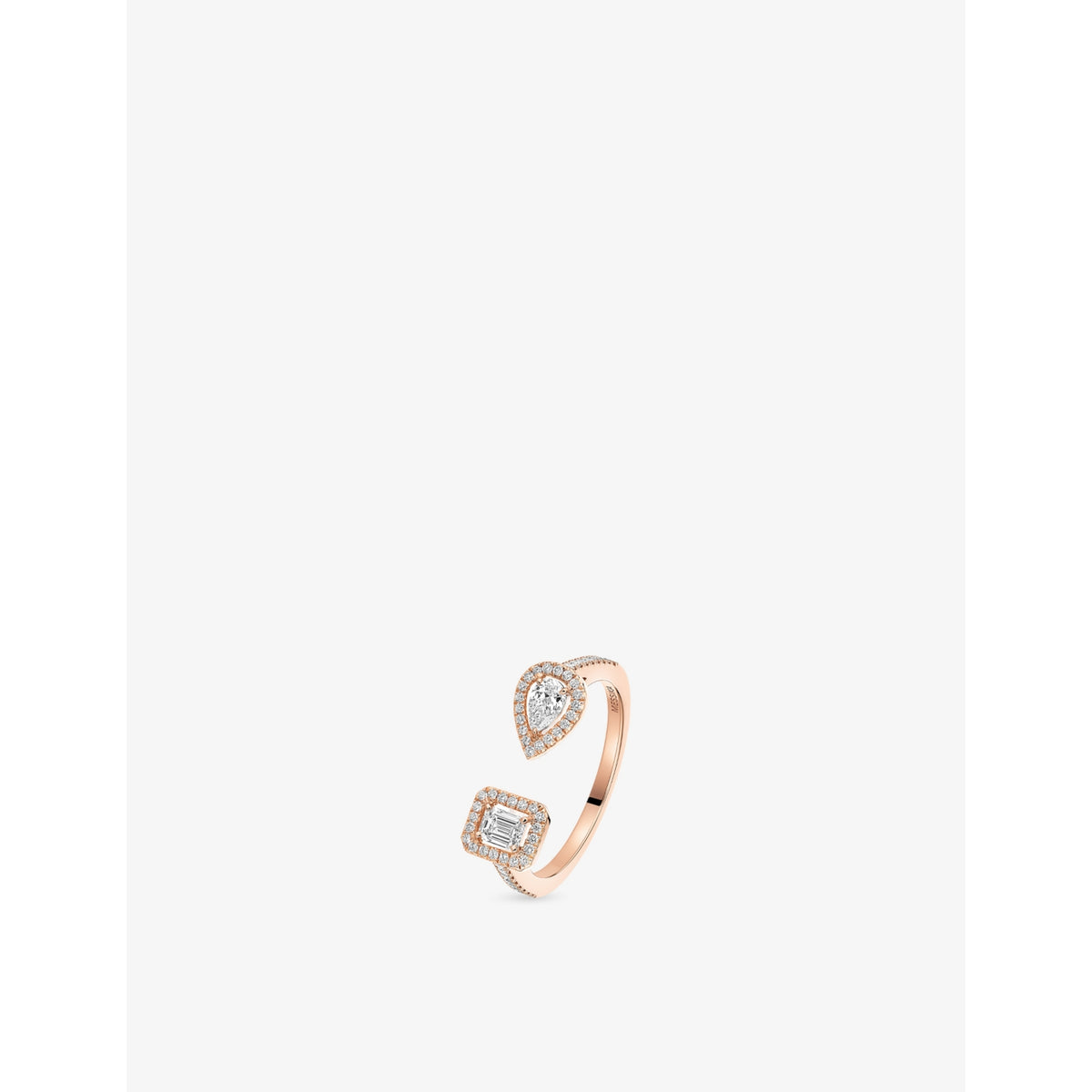 My Twin Toi & Moi 18ct Yellow-Gold and 0.45ct Diamond Ring - PINK - K