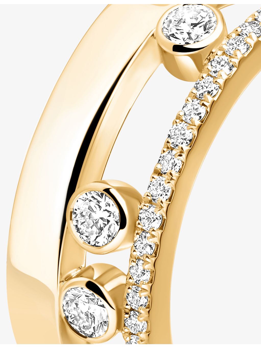 Messika Move Romane 18ct gold 0.31ct diamond ring, imported from the UK