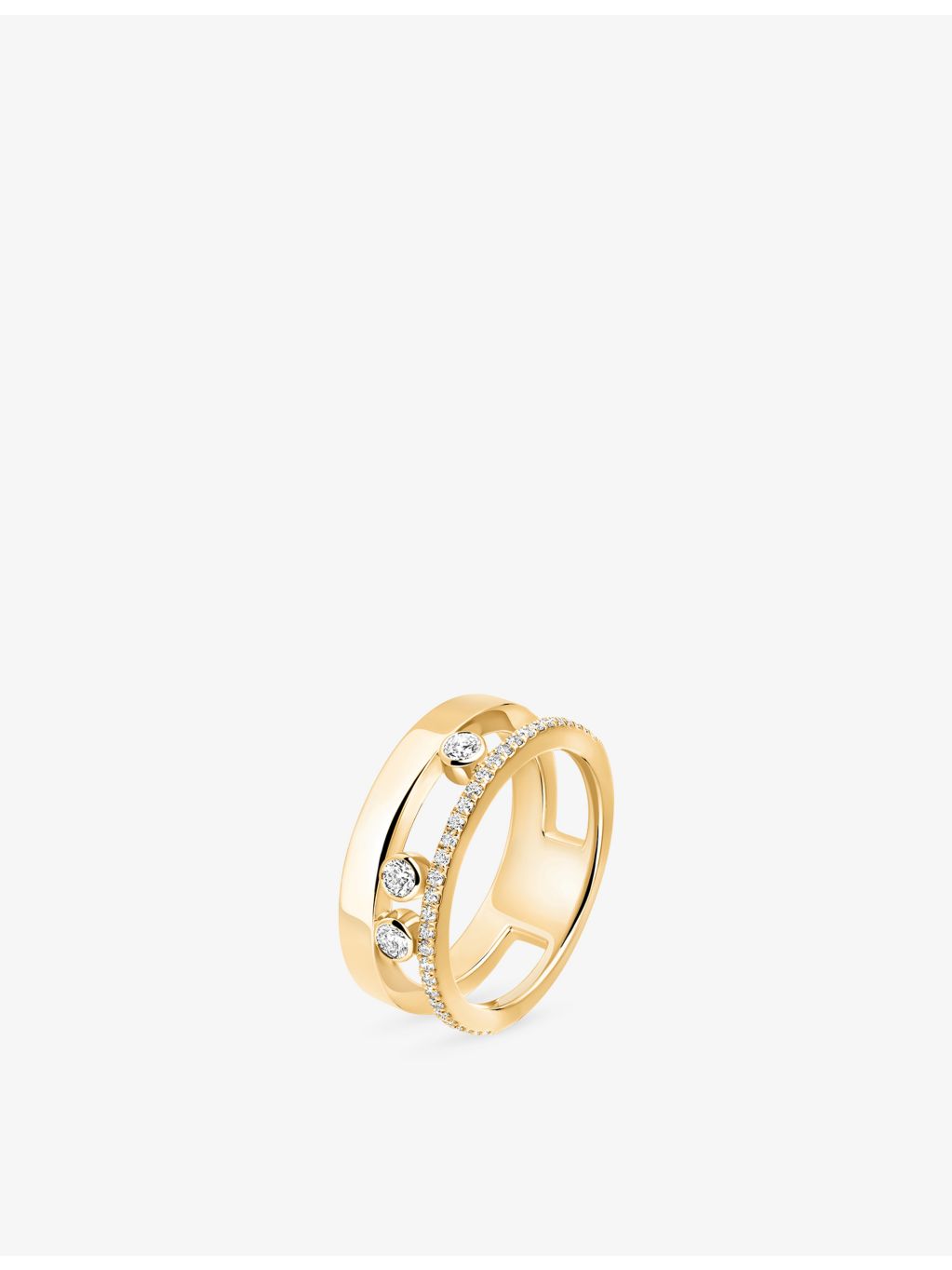 Messika Move Romane 18ct gold 0.31ct diamond ring, imported from the UK