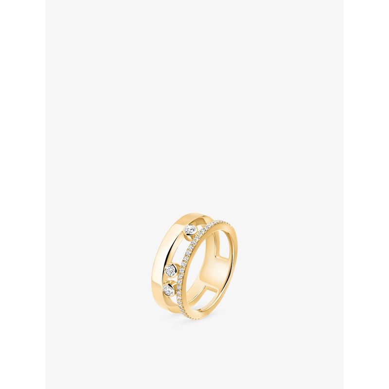Move Romane 18ct Gold And 0.31ct Diamond Ring - K